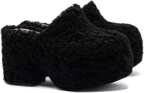 Larroudé Miso Clog In Black Shearling in Saudi Arabia