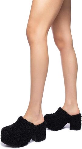 Larroudé Miso Clog In Black Shearling in Saudi Arabia