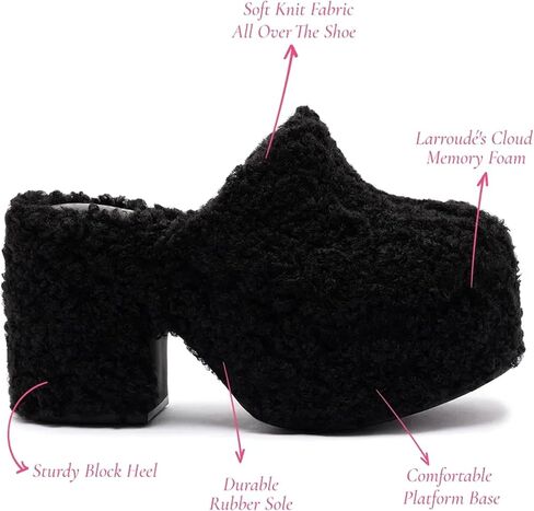 Larroudé Miso Clog In Black Shearling in Saudi Arabia