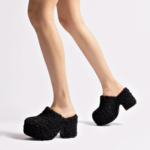 Larroudé Miso Clog In Black Shearling in Saudi Arabia
