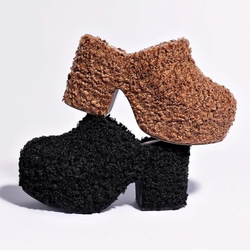 Larroudé Miso Clog In Black Shearling in Saudi Arabia