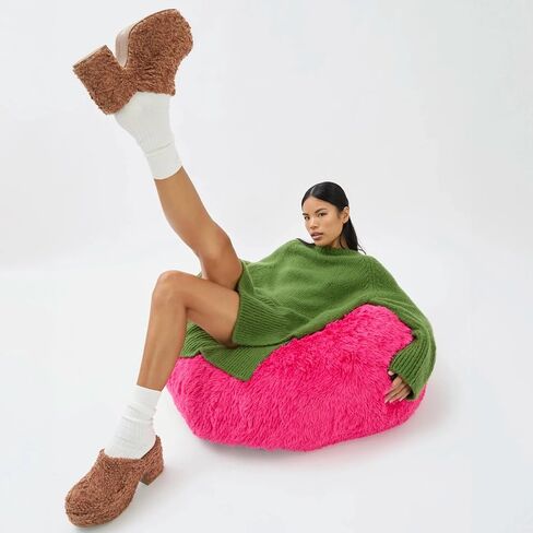 Larroudé Miso Clog In Black Shearling in Saudi Arabia