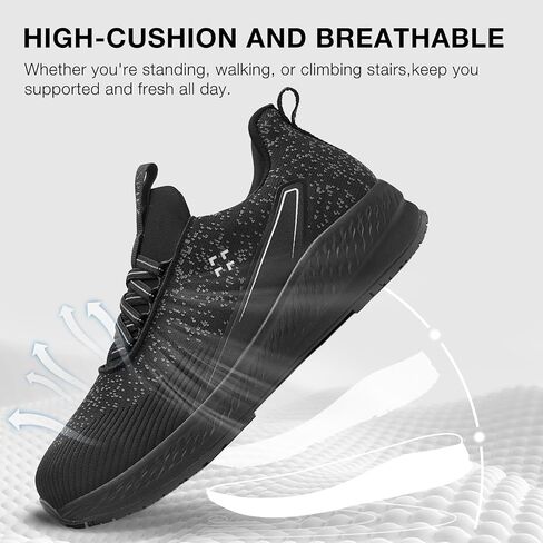 SPIEZ Slip-On Safety Shoes for Men & Women - Non-Steel Composite Toe, Fashion Sneaker Design, Hands-Free Convenience, All-Day Protection, US 5.5-13.5 in Saudi Arabia