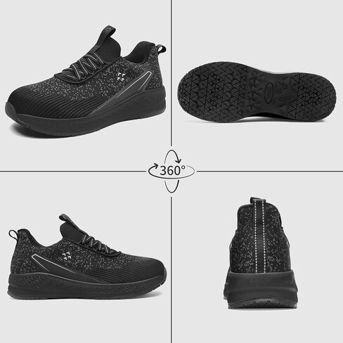 SPIEZ Slip-On Safety Shoes for Men & Women - Non-Steel Composite Toe, Fashion Sneaker Design, Hands-Free Convenience, All-Day Protection, US 5.5-13.5 in Saudi Arabia