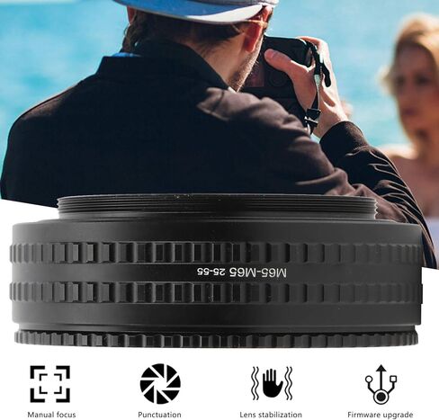 Acouto M65 - M65 محول الهليكويد محول 25‑55 مم كاميرا قابلة للتعديل تركيز محول مروحية امتداد الماكرو سبيكة الألومنيوم in Saudi Arabia