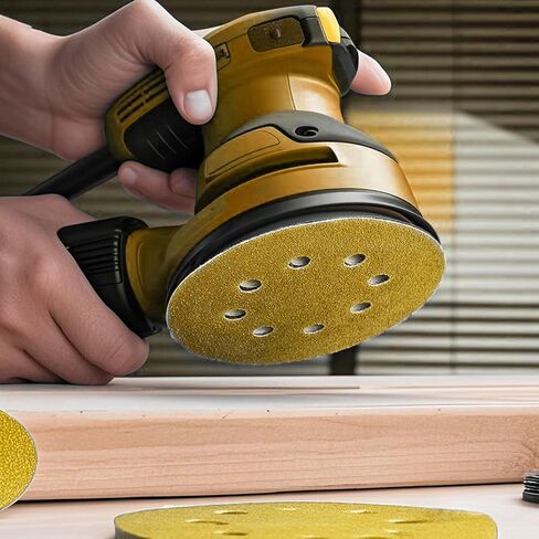 40pcs 5 بوصة 8 أقراص الصنفرة ، ورق الصنفرة الخطاف والحلقة المحملة لساندر مداري ، من 60 إلى 320 حصى ، 5 لكل منه in Saudi Arabia