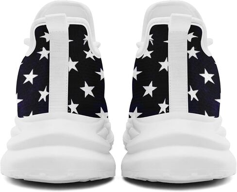Men's Mesh Running Tennis Shoes, American Flag Patterns Design Sneakers for Patriotic Enthusiasts and Veterans in Saudi Arabia