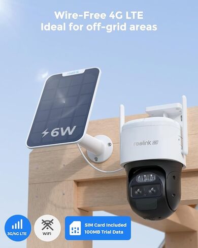 Reolink 4K 4G LTE Dual Lens Cellular Security Camera +128GB SD CARD - 4PACK ، تتبع تلقائي ، لا يعمل بالطاقة الشمسية WIFI ، ZOOM الهجينة 6x ، رؤية ليلية ملونة 8 ميجابكسل ، بطاقة SIM ، Trackmix LTE Solar Kits in Saudi Arabia