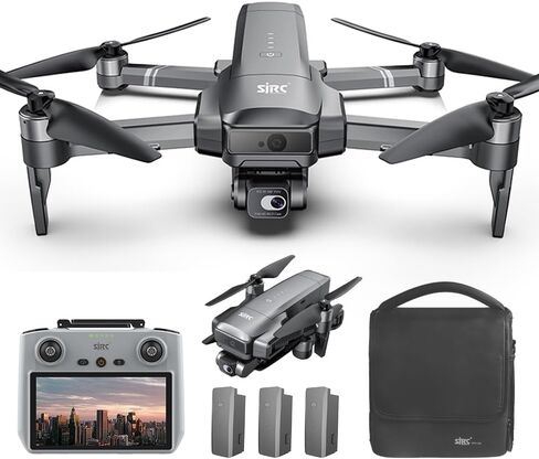 X-Verse SJRC F22 S2+XR بدون طيار مع كاميرا للبالغين 4K ، شاشة RC ، مسافة 6 كم ، 2 محور Gimbal+EIS+مكرر ، طائرة بدون طيار احترافية مع تجنب العقبات ، 3 بطاريات لوقت طيران 120 دقيقة كحد أقصى in Kuwait