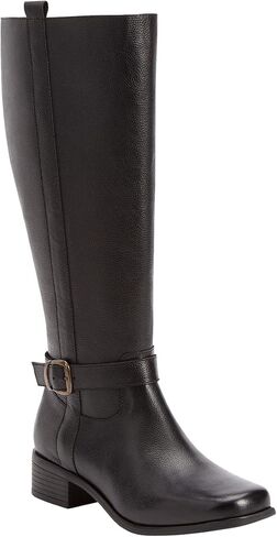 Comfortview Donna Wide Calf Leather Boot Tall Knee High Women's Winter Shoes (Wide Widths Available) in Saudi Arabia