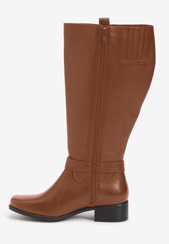 Comfortview Donna Wide Calf Leather Boot Tall Knee High Women's Winter Shoes (Wide Widths Available) in Saudi Arabia