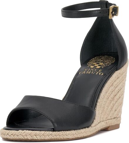 Vince Camuto Women's Felyn Wedge Sandal ، Black ، 5.5 in Saudi Arabia