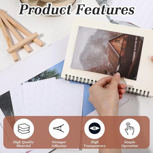 Mabor 2040Pcs Photo Corners for Scrapbooking, Self Adhesive Scrapbook Photo Corner Stickers, Clear Picture Mounting Corners Stickers for DIY Album Journal Memory Books in Saudi Arabia
