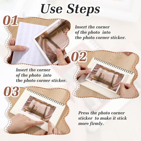 Mabor 2040Pcs Photo Corners for Scrapbooking, Self Adhesive Scrapbook Photo Corner Stickers, Clear Picture Mounting Corners Stickers for DIY Album Journal Memory Books in Saudi Arabia
