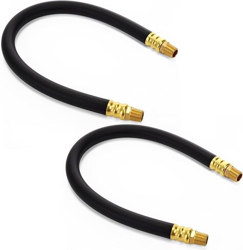 2 PCS 18 بوصة خرطوم ضاغط الهواء القصير 1/4 "الذكور NPT إلى 1/4" الذكور اتصالات NPT النحاس الخالي in Saudi Arabia