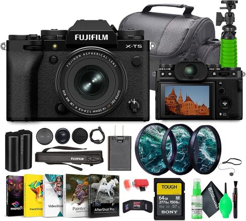 Fujifilm X-T5 Professional Compact Digital Mirrorless Camera مع حزمة XF 16-50 مم F/2.8-4.8 عدسة مع 64GB UHS-II SDXC CARD in Saudi Arabia
