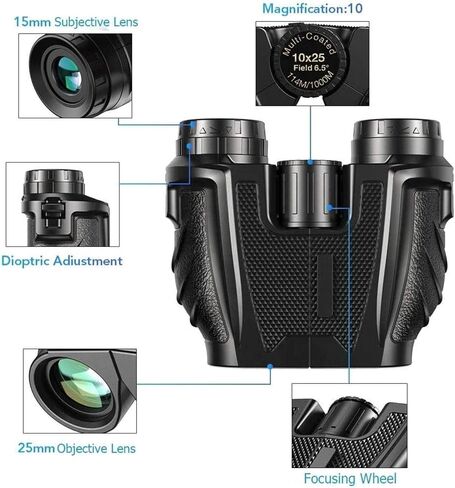Portable Telescope,Monocular Telescope, 10x25mm HD Binoculars, Long Range Telescope Small Sports Binoculars for Adult and Travel, Bird Watching, Watching Ball Ga in Saudi Arabia
