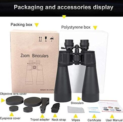 Portable Telescope,Monocular Telescope, 20-60X70 Binoculars High Power Zoom BAK4 Prism FMC Lens Binoculars Compact with Binocular for Bird Watching Trave in Saudi Arabia