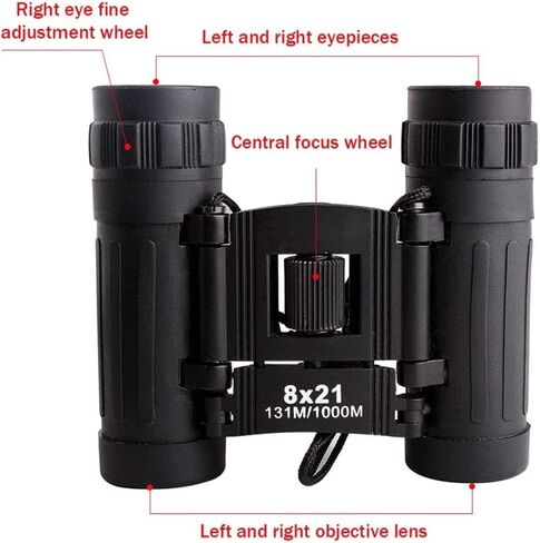 Portable Monocular Telescope, 8x21 Pocket Binoculars for Bird Watching Small Compact Binoculars for Adults Lightweight Mini Folding Binoculars Lens for Bird Watching in Saudi Arabia