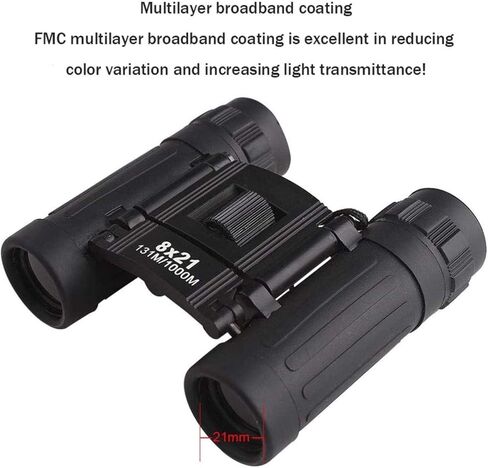 Portable Monocular Telescope, 8x21 Pocket Binoculars for Bird Watching Small Compact Binoculars for Adults Lightweight Mini Folding Binoculars Lens for Bird Watching in Saudi Arabia