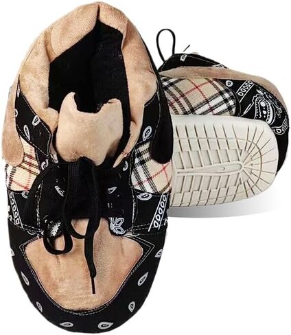 High Top Sneaker Slippers Unisex One-Size Ultra Comfy and Cozy House Fluffy Jordan Like Slippers for Men and Women in Saudi Arabia
