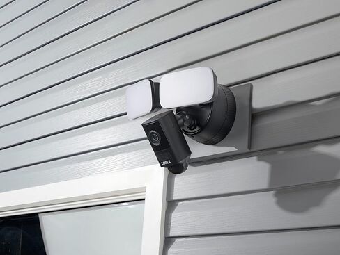 Lorex 2K Wi-Fi Floodlight Camera with Adjustable LEDs, Smart Motion Detection, 2-Way Talk, Color Night Vision, Black in Saudi Arabia