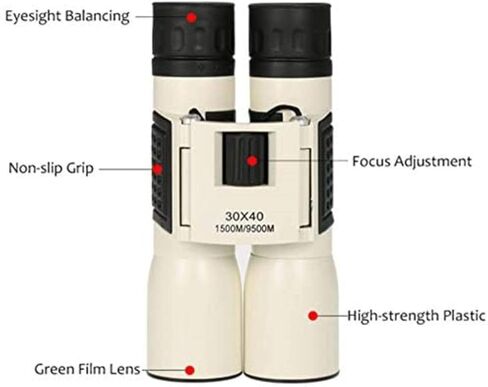 Portable Monocular Telescope,30X40 Professional Binoculars for Adults, Waterproof Fogproof, Bak4 Roof Prism, FMC Optics for Outdoor Hiking Traveling in Saudi Arabia