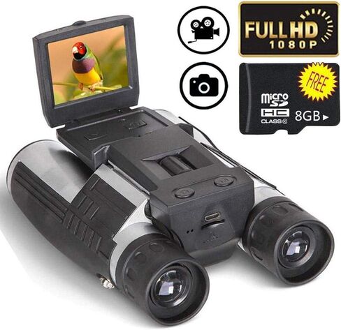 Portable Telescope,Monocular Telescope, 12x32mm Binoculars, 1080p HD Digital Telescope Binocular Camera with Built-in Digital Camera for Adult and Travel, Bird W in Saudi Arabia