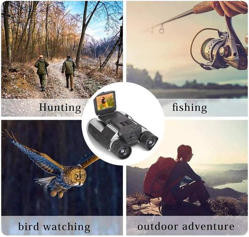Portable Telescope,Monocular Telescope, 12x32mm Binoculars, 1080p HD Digital Telescope Binocular Camera with Built-in Digital Camera for Adult and Travel, Bird W in Saudi Arabia