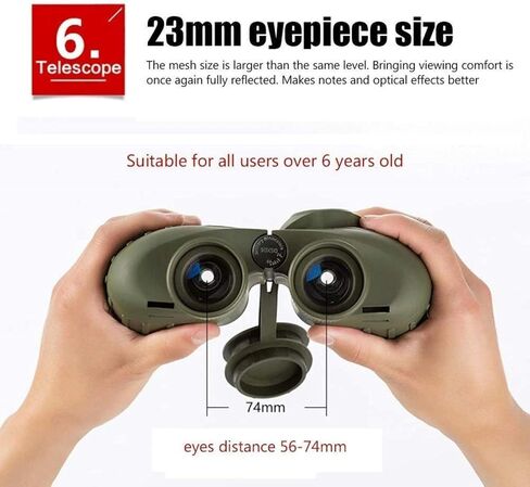 Portable Telescope,Monocular Telescope, Binoculars 10x50 Binoculars with Compass Coordinates Waterproof Anti-Fog Range High-Definition Low-Light FMC Broadban in Saudi Arabia