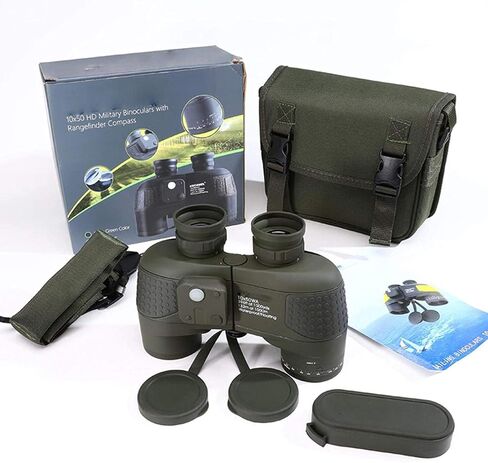Portable Telescope,Monocular Telescope, 10X50 Binoculars with Compass Rangefinder Fogproof BAK4 Prism Lens Binocular Suitable for Navigation/Boating/and Birdwatching in Saudi Arabia