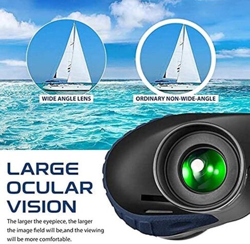 Portable Telescope,Monocular Telescope, 10X50 Binoculars for Adults Binoculars Waterproof Fogproof with Compass Rangefinder BAK4 Prism Lens for Water Sports, in Saudi Arabia
