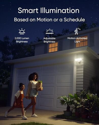 eufy Security Camera Floodlight Camera E340 Wired with Smart Display E10. Security Camera Outdoor, 360° PTZ, 24/7 Recording, 2000 LM, Motion Detection, Built-in Siren, Dual Cam, No Monthly Fee in Saudi Arabia