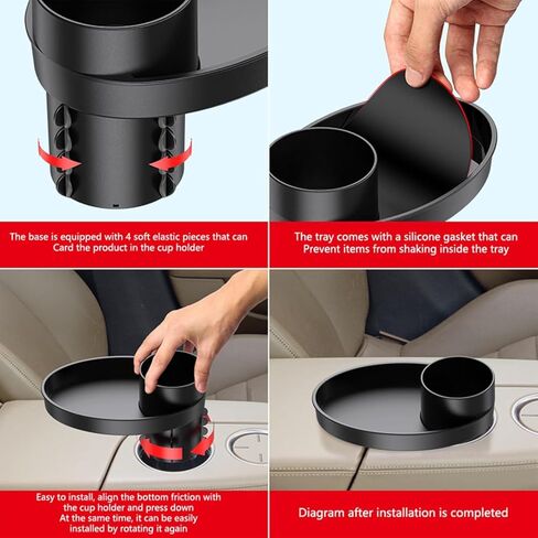 Car Seat Snack Tray Cup Holder 2.5-2.8in Travel Table Road Trip | (Blue)car seat travel snack tray, fits cup holders 2.5-2.8 inch, road trip table, easy clean, portable convenience in Saudi Arabia