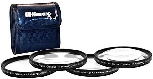 Universal 5 Piece Multi Coated HD Macro Close Up Lens Filter Kit Set +1 +2 +4 +10 for Canon Nikon Sony Sigma Panasonic Fujifilm Olympus Camera Lenses (55mm) in Saudi Arabia