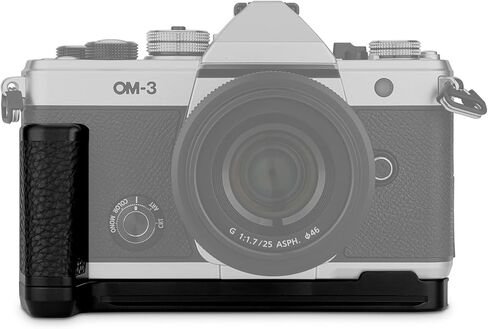 Haoge HG-OM3 Camera Bracket Holder Hand Grip for OM System OM-3 fit Arca Swiss Kirk RRS Benro Quick Release Plate in Saudi Arabia
