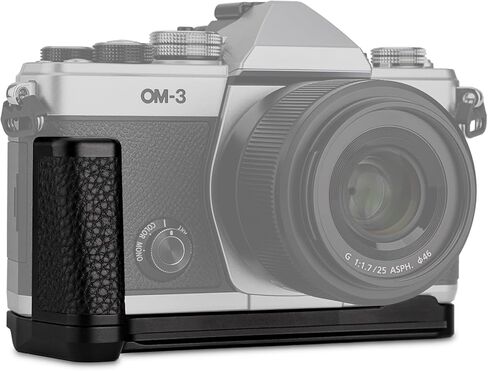 Haoge HG-OM3 Camera Bracket Holder Hand Grip for OM System OM-3 fit Arca Swiss Kirk RRS Benro Quick Release Plate in Saudi Arabia