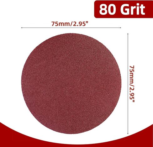 uenhoy 100 pcs 3 بوصة أقراص رمل 80 قرص الرمل والحلقة الرملية ، وسادات صنفرة ورق الصنفرة السريعة للتغيير in Saudi Arabia