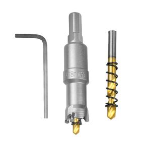 13/16" Hole Saw Kit Tungsten Carbide Tipped, 21mm Hole Saw Includes 1pc Titanium-Coated Pilot Drill Bits for Metal Stainless Steel Mild Steel Iron Copper Brass Wood Plastic in Saudi Arabia