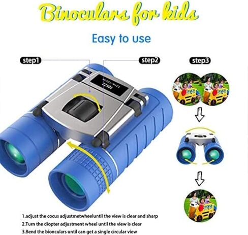 Portable Monocular Telescope, 10×22 Compact Shock Proof Binoculars for Kids, Best s for 3-12 Year Old Boys Girls, Blue in Saudi Arabia