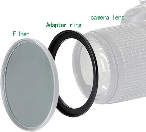 Aluminum Black Step Up Filter Ring 39mm-46mm 39-46 mm 39 to 46 Filter Adapter Lens Adapter for Canon for Nikon for Sony DSLR Camera Lens in Kuwait