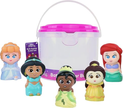 Disney Moana - 5 Piece Jumbo Squirter Bucket - Bath Toys for Baby and Toddlers - Includes Organizer Bucket - Store Bath Time Water Toys in Saudi Arabia