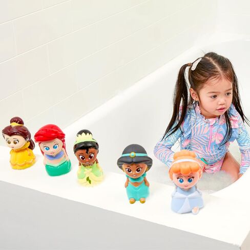 Disney Moana - 5 Piece Jumbo Squirter Bucket - Bath Toys for Baby and Toddlers - Includes Organizer Bucket - Store Bath Time Water Toys in Saudi Arabia