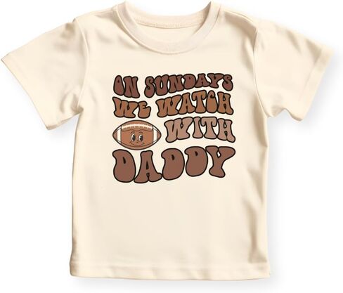 On Sundays We Watch Football with Daddy Football Baby Bodysuit, Toddle, Kids T-Shirt - Football Shirt in Kuwait