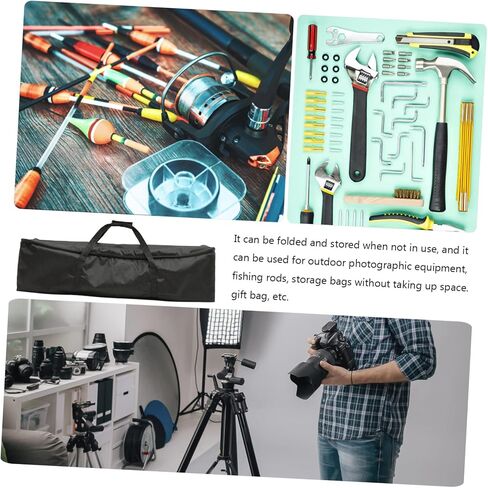 Mikikit Oxford Cloth Tripod حقيبة تحمل مع حقيبة تخزين سميكة لتخزين سعة الحشو للمعدات الفوتوغرافية منظم حامل متين مع سوستة سلسة للسفر والحماية in Saudi Arabia