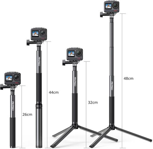 AKASO 360 Weatherproof 360° Action Camera with 64GB MicroSD Card and Extendable Selfie Stick Tripod Bundle in Saudi Arabia