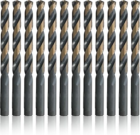 Drill America 2.50mm High Speed Steel Black & Gold KFD Split Point Drill Bit (Pack of 12), KFD Series in Saudi Arabia