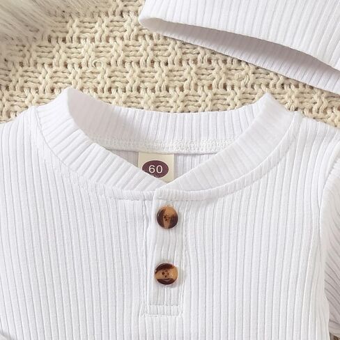 Aalizzwell Newborn Baby Ribbed Romper in Saudi Arabia