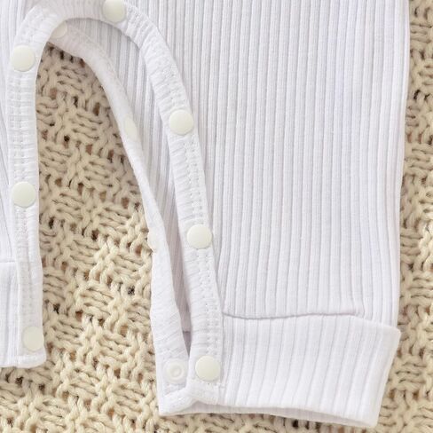 Aalizzwell Newborn Baby Ribbed Romper in Saudi Arabia