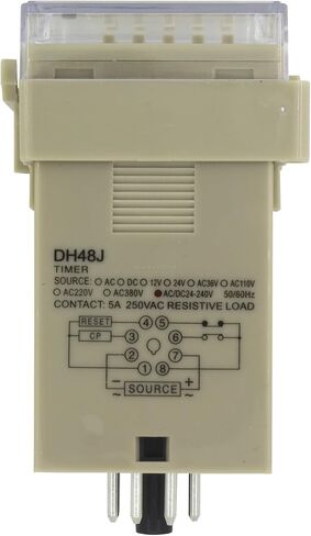 DH48J-8 8 pin Signal Input Digital Counter Relay DH48J Series AC 220V 110V 36V 380V AC/DC 24-240V 12V 24V(380VAC) in Saudi Arabia